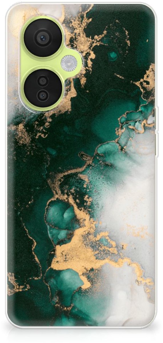 TPU Siliconen Hoesje voor OnePlus Nord CE 3 Lite Marmer Groen
