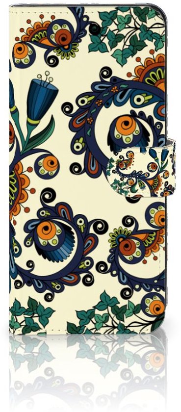 Coque avec pour OPPO A98 5G Portefeuille Baroque Fleur