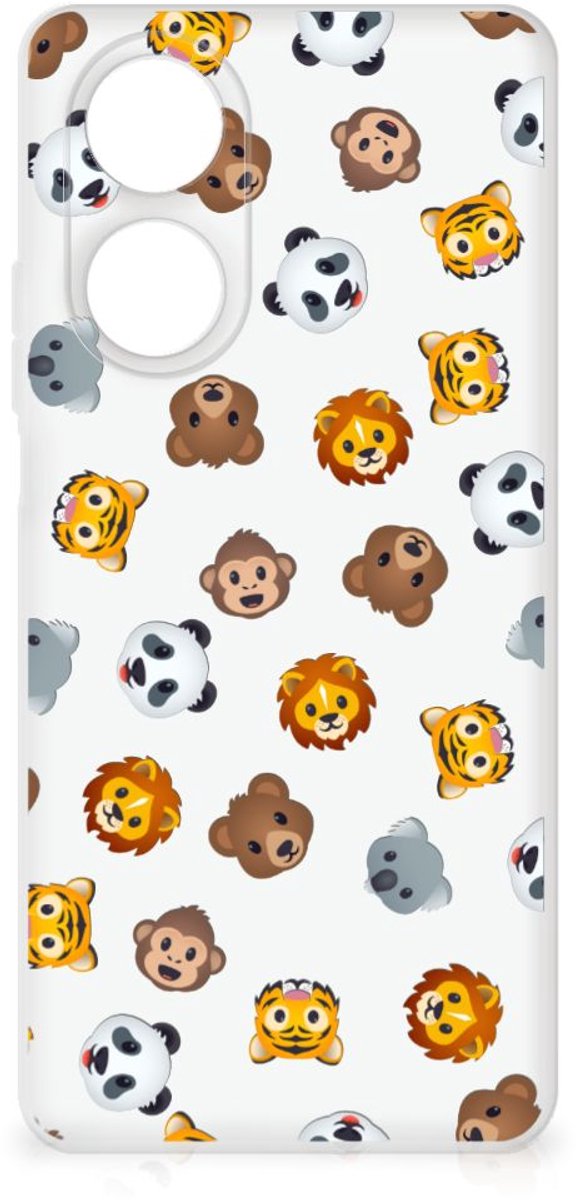 TPU bumper voor OPPO A58 4G Dieren Emojis