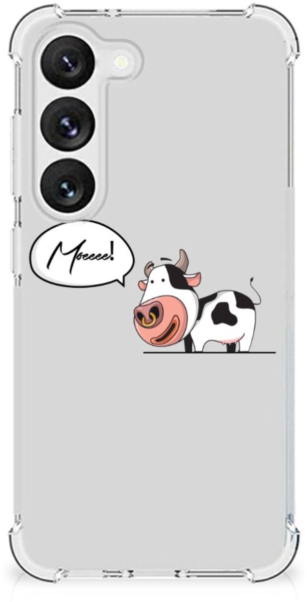 Samsung Galaxy S23 Stevig Bumper Hoesje Cheeky Cow