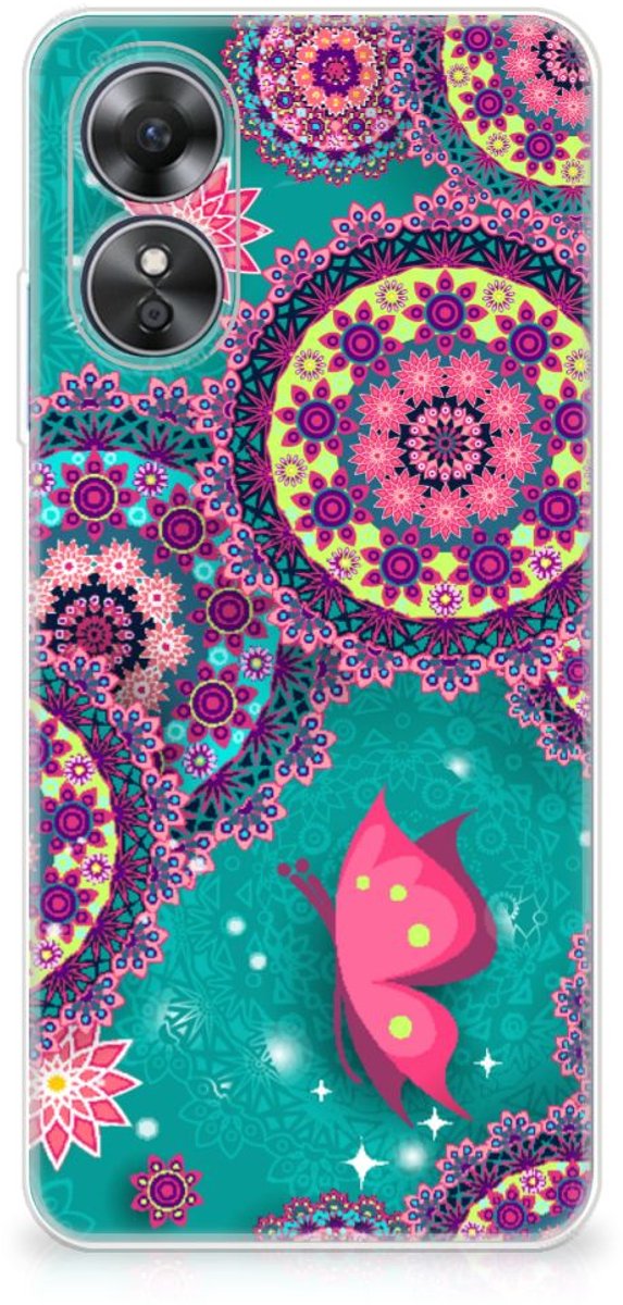 OPPO A17 Hoesje maken Cirkels en Vlinders
