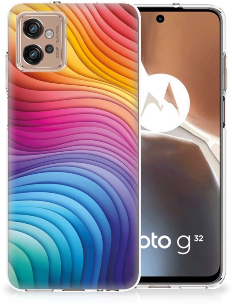 TPU Hoesje voor Motorola Moto G32 Regenboog