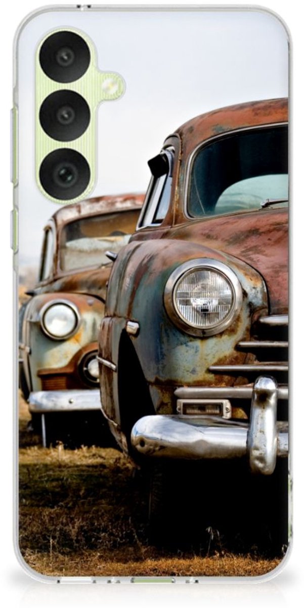 Samsung Galaxy A35 Siliconen Hoesje met foto Vintage Auto