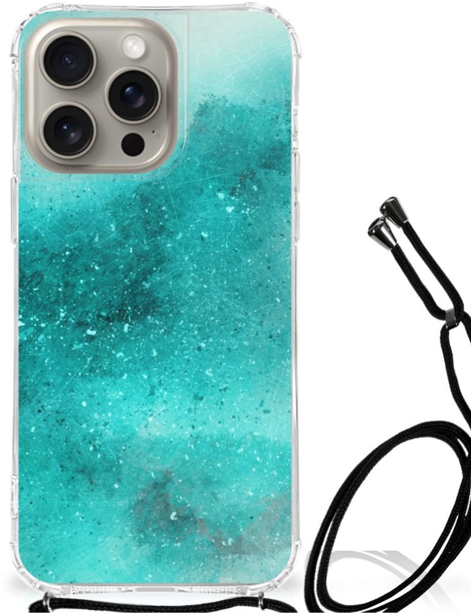 Back Cover iPhone 15 Pro Max Painting Blue