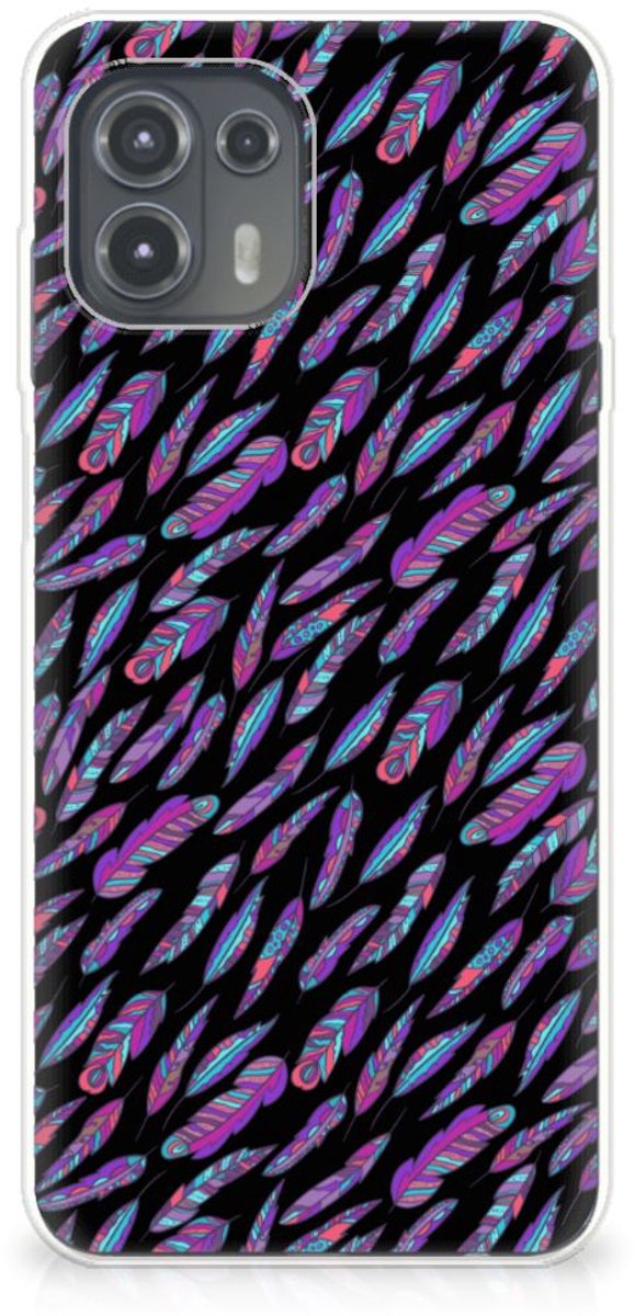 Motorola Edge 20 Lite TPU bumper Feathers Color