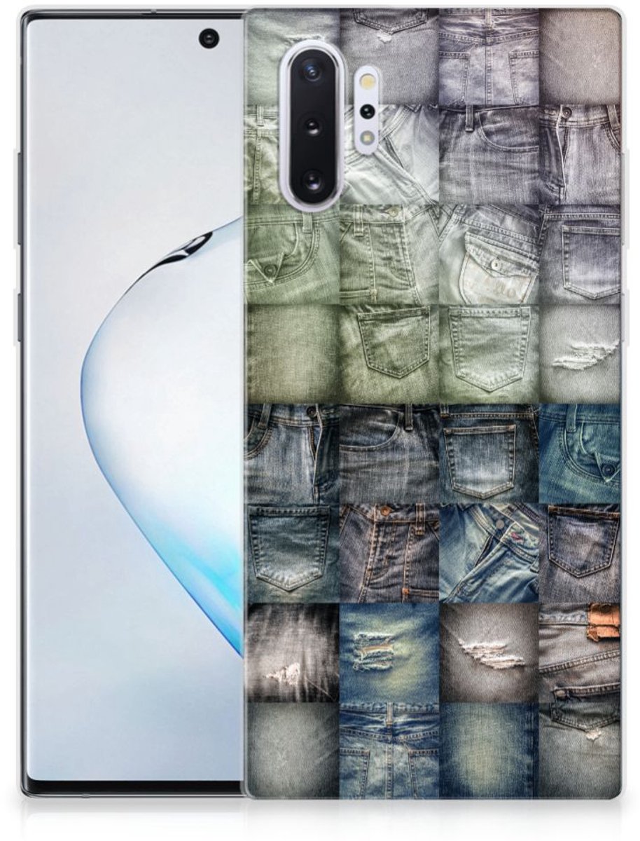 Silicone Back Cover Samsung Galaxy Note 10 Plus Spijkerbroeken