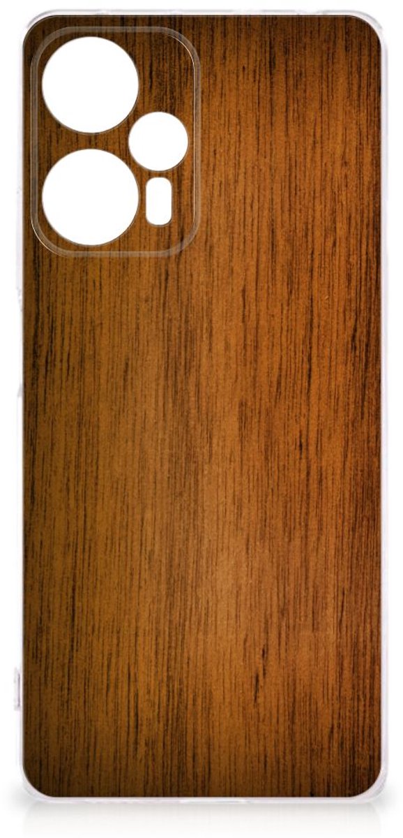 Xiaomi Poco F5 Bumper Hoesje Donker Hout