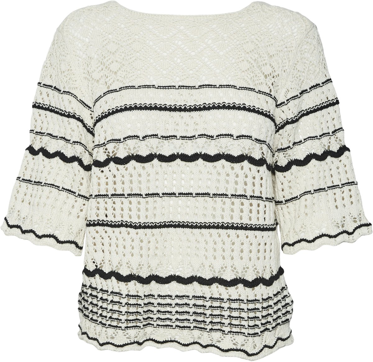 VERO MODA - VMMINOU 2-WAY 2/4 V-BACK PULLOVER - Dames - Gebreide truien