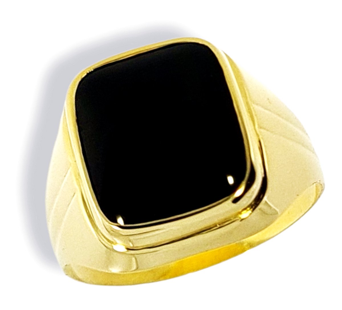 Gouden Zegelring Onyx 14 karaats