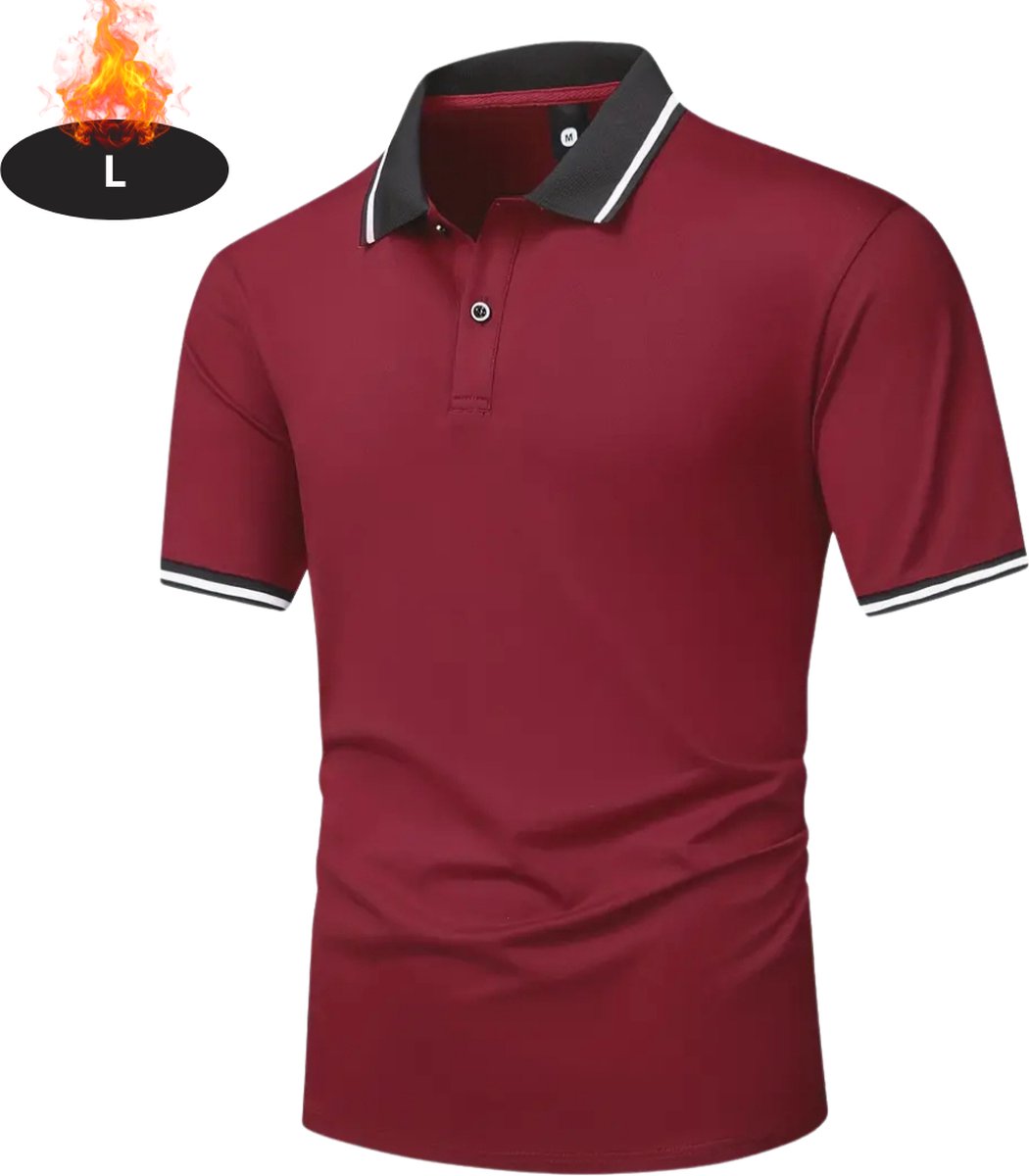 Livano Poloshirt Heren T-Shirt Heren Shirt Overhemd Polo Shirt Bordeauxrood