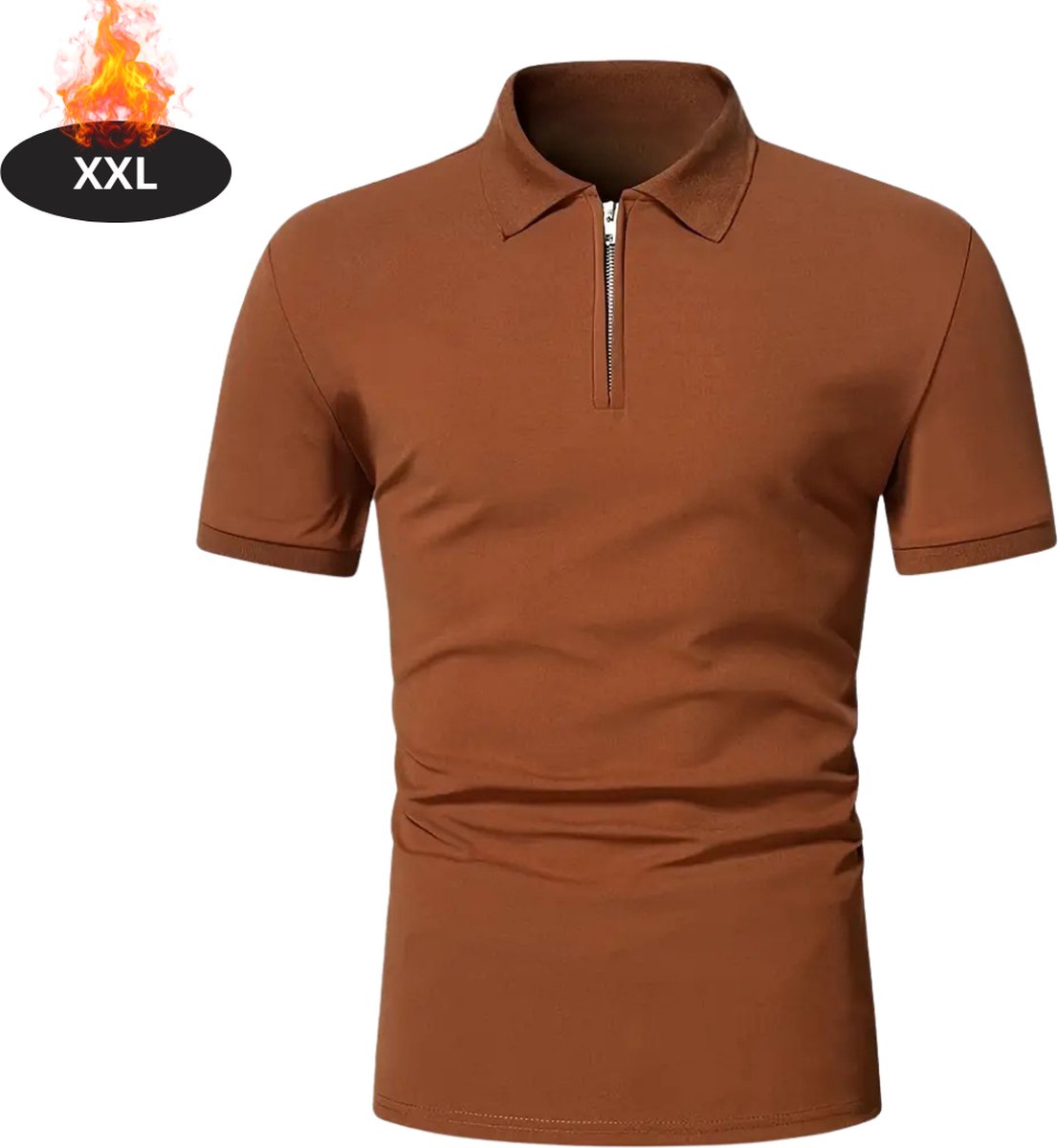Livano Poloshirt Heren T-Shirt Heren Shirt Overhemd Polo Shirt Lichtbruin