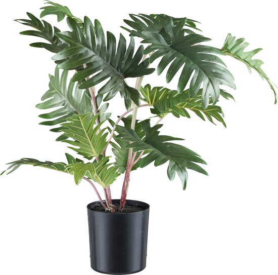 AIVORIUY Kunstmatige Areca Palmplant Nep Tropische Palmboom Ingemaakte Monstera, Grote Faux Zijde Planten in Pot voor Binnen Buiten Huis Thuis Kantoor Tuin Moderne Decoratie (82 cm Groene Palm