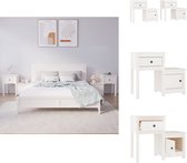 Nachtkastje Opbergtafel Met Lade 2 Planken Industriële Stijl Woonkamer Slaapkamer Vintage Bruin Zwart
