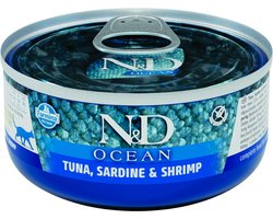 Farmina N&D Kat Ocean Tonijn, Sardines & Garnalen Adult 80 gram