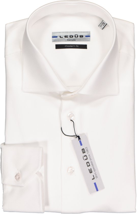 Ledub modern fit - sergé blanc - Iron friendly - Côtes : 43