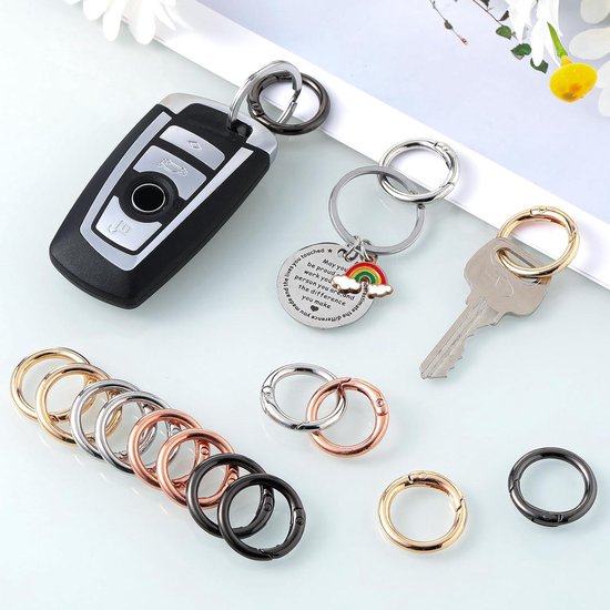 Mousqueton En D à Verrouillage à Vis - Porte-clés En Aluminium Léger | Charge 120 Lb | Pour Camping, Randonnée, Sac à Dos (Lot De 1)