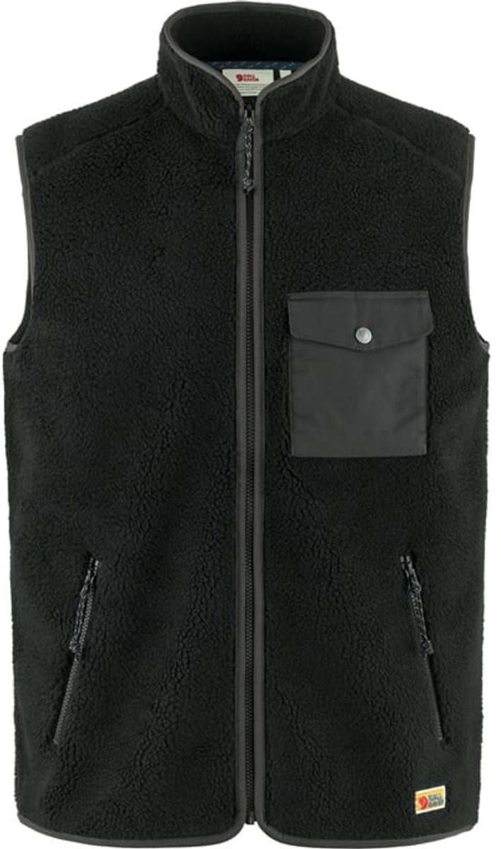 FJALLRAVEN Vardag pile fleece vest 87073 550 030 dark Zwart