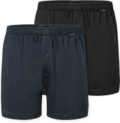 Schiesser 2 PACK Boxershorts - Boxershorts Multipacks Heren Onderbroek - zwart, blauw
