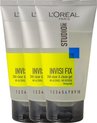 L'Oréal Paris Studio Line Invisi Fix 24H Clear & Clean Gel Strong - 3 x 150 ml - Voordeelverpakking