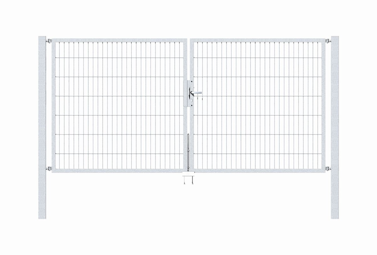 Alberts 646882 Dubbele poort Flexo met toebehoren, thermisch verzinkt, breedte 300 cm, hoogte 140 cm