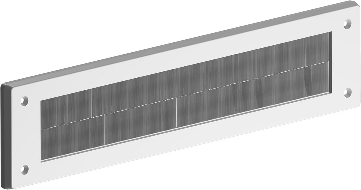 Interne PVC brievenborstel afdekking voor brievenbus - 335 mm x 75 mm opening 279 mm x 45 mm, wit