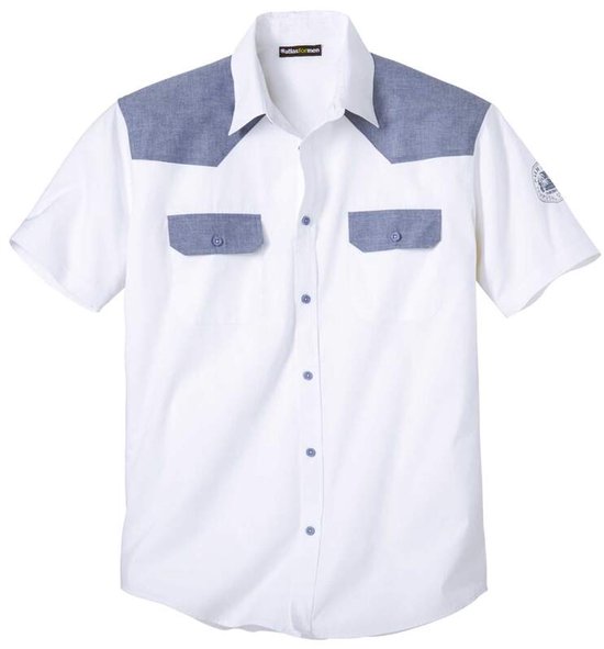 ATLAS FOR MEN - Popeline overhemd Palm Coast - Heren - Verkrijgbaar in grote maten - 4XL