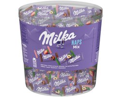 Milka Naps Chocolade Mix 207 x 4,8g - 1 KG - Chocolaatjes - Chocolade Snoepjes - Chocolade voor bij de Koffie of Thee - Voorraad - Verjaardag Cadeau Vrouw of Man - Geschenkset voor Man en Vrouw
