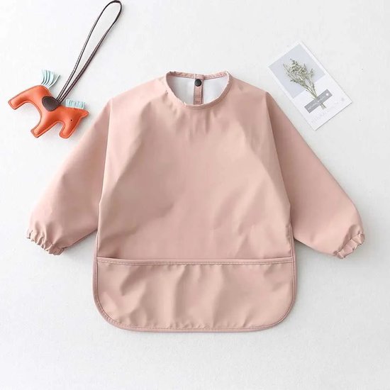 Dutsi - Tablier enfant - Déperlant et ajustable - 6-12 mois - Vieux rose