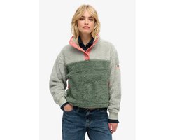 Superdry - Superzachte kraagloze Mash Up trui - Dames - Truien