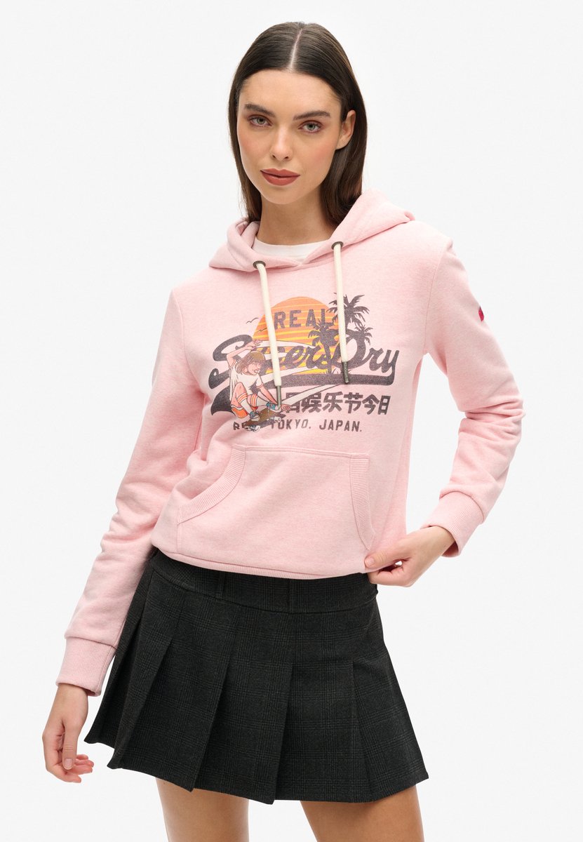 Superdry LA Graphic hoodie Dames Hoodies Roze