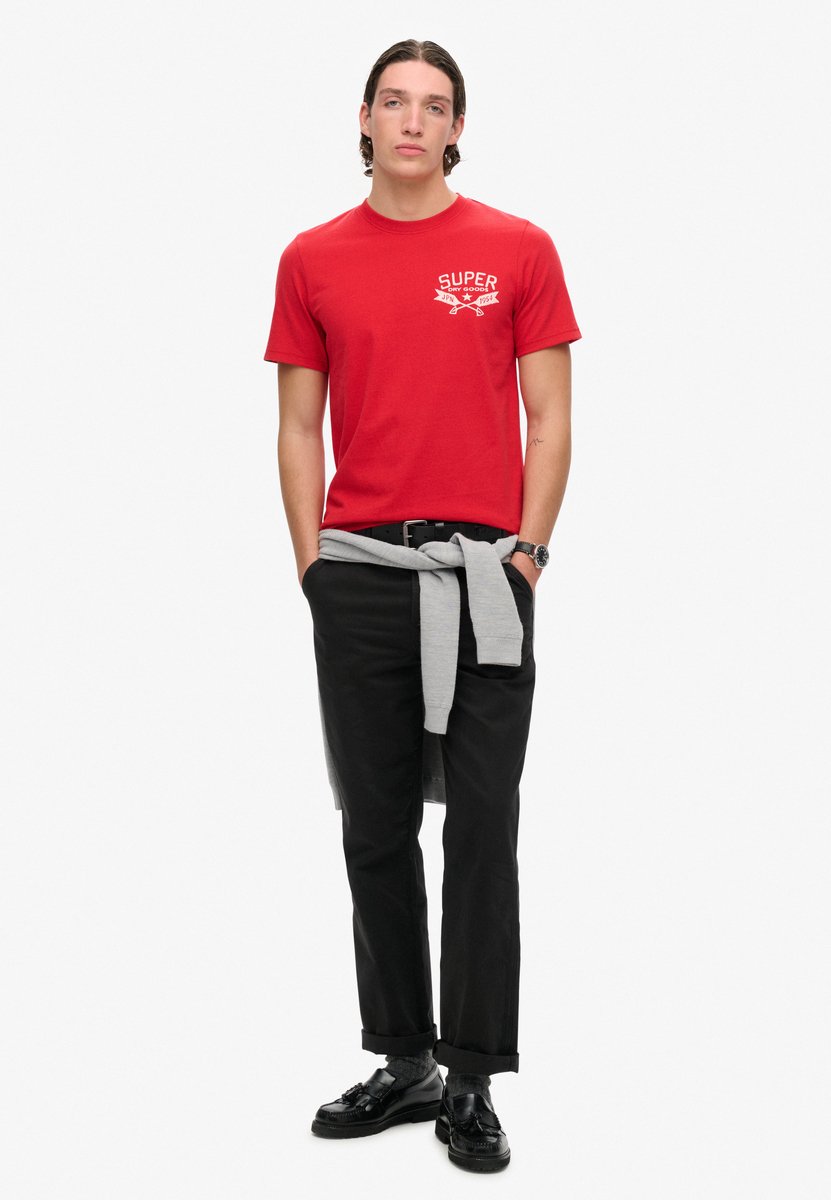 Superdry Outdoor-T-shirt met print Heren T-shirts Rood