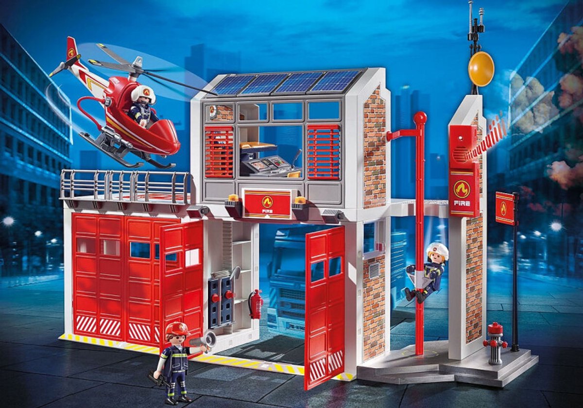 PLAYMOBIL City Action Grote brandweerkazerne met helicopter - 9462 — afbeelding 20