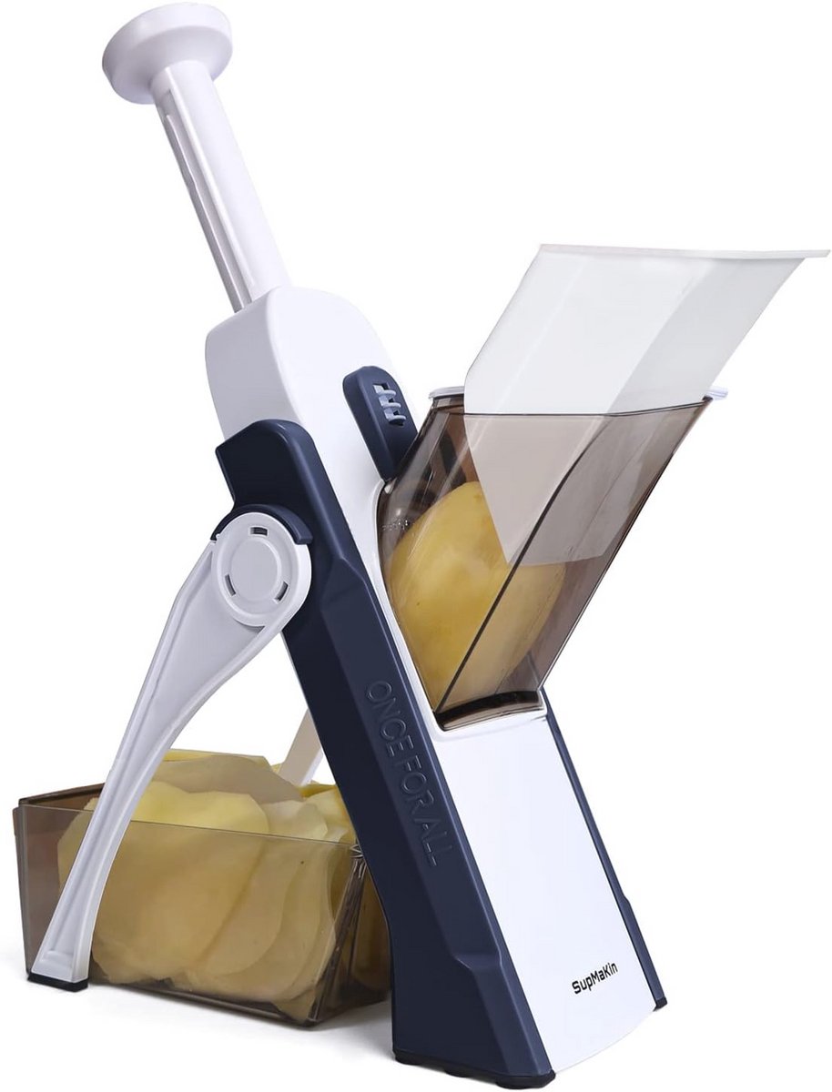 Multifunctionele Veiligheids Mandoline Groentesnijder met 4 Snijmodi - Perfecte Keukengadget