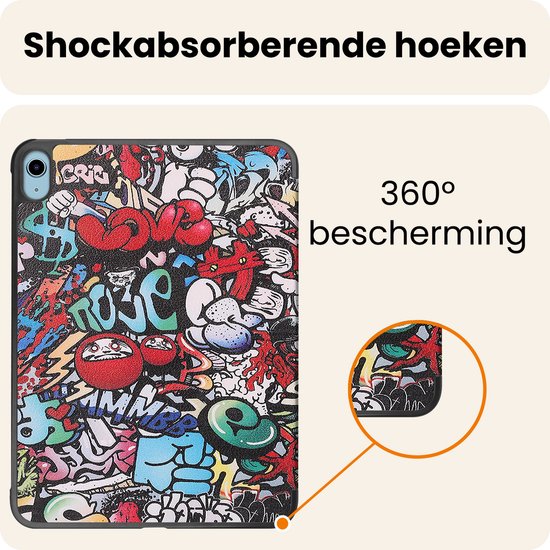 Étui pour iPad 2025, étui à trois volets avec protection d'écran, étui pour iPad 11, étui à Hardcover, Bookcase à livres - Graffity