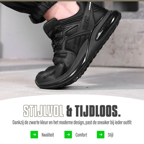 Baskets pour femmes Nezr™ Active Motion pour femmes et hommes - Légères et élégantes - Mousse à mémoire de forme, semelle EVA et coussin Air pour un Comfort et un amorti ultimes - Chaussures de sport décontractées - Taille 44