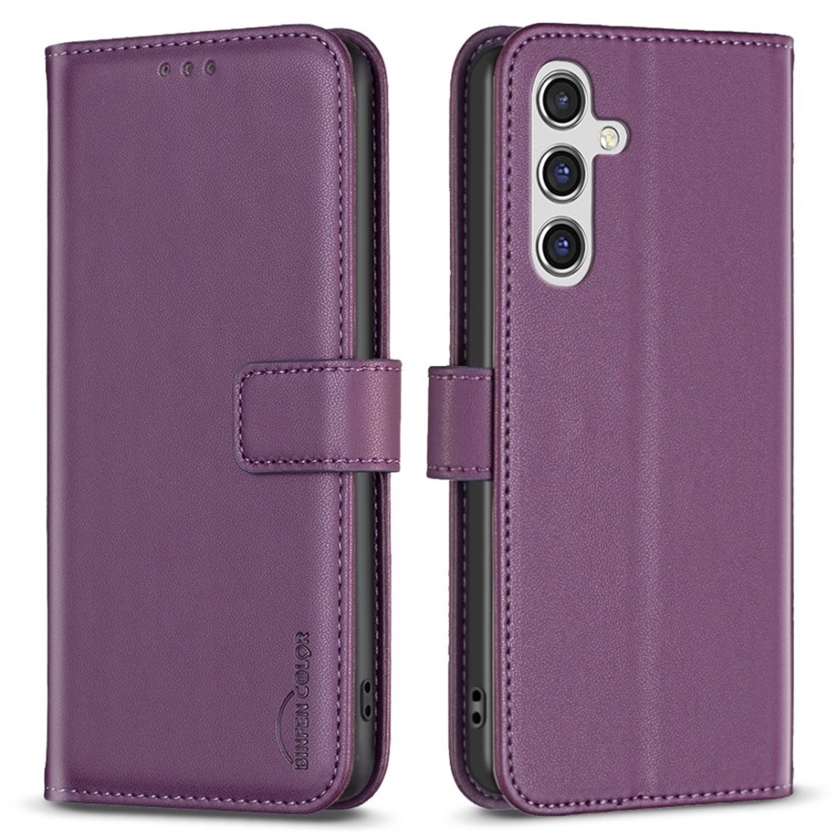 BINFEN Hoesje - Geschikt voor Samsung Galaxy A56 Hoesje - BINFEN Book Case - Paars