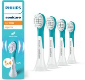 Philips Sonicare For Kids – Opzetborstels voor Elektrische Kindertandenborstel 3-7 jaar – Kind - Wit – Verpakking van 4 - HX6034/90