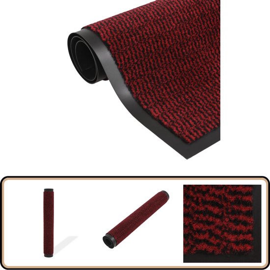 hicorfe Deurmat voor binnen, deurmat voor achter, rubberen achterkant antislip deurmatten 60 x 89 cm laag profiel absorberend bestand tegen vuil ingang deurmat binnen vloermatten voor ingang wasbaar