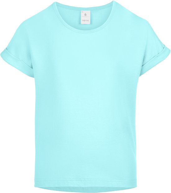 Merry Style Meisjes T-shirts Sport – Meisjes Crop – Gym – Yoga – Hardlopen – LichtTurkoois – 152 - MS-MS10-468-BL
