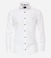 Chemise VENTI modern fit - popeline - blanc avec double poignet - Ne pas repasser - Taille col : 37