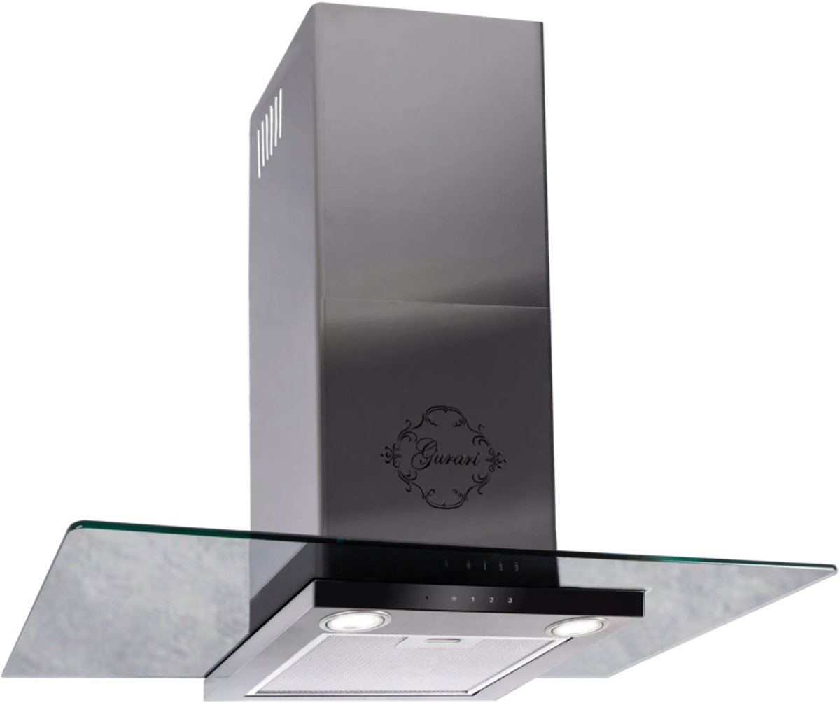 GURARI - afzuigkap - GCH T 466 IS 60 BL PRIME+Slang - wandafzuigkap - 60 cm - 1000m³/h - rvs - glas
