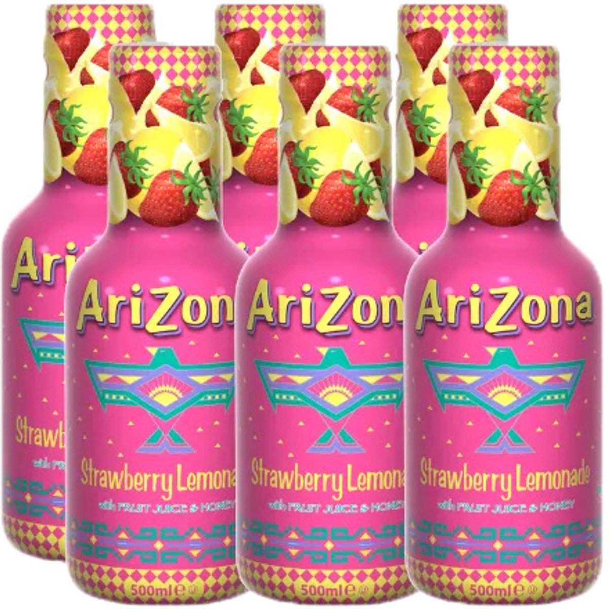 Arizona - Strawberry Lemonade with Fruit Juice & Honey - 6x 500ml