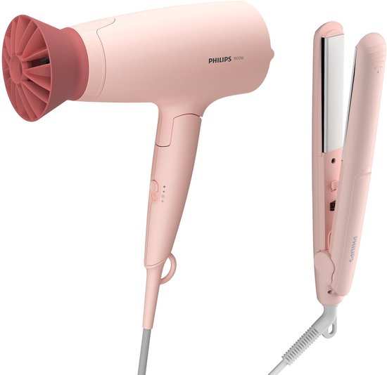 Philips 3000 series BHP398/00 - Föhn incl. stijltang - Roze - Philips - €34,99