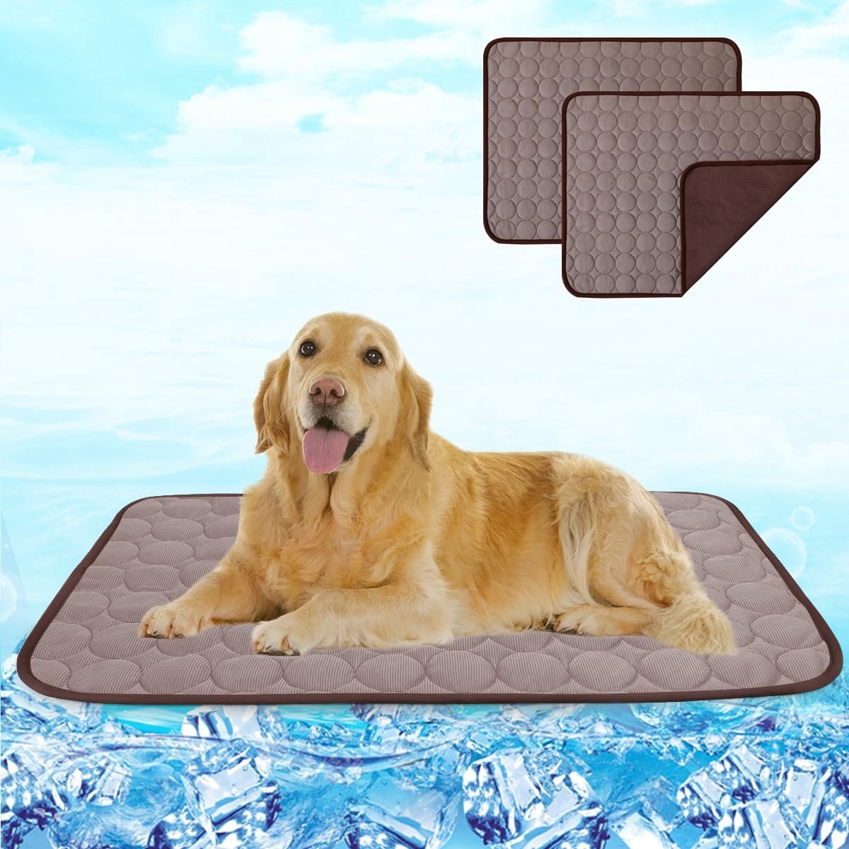 Honden koelmat 2 stuks - Herbruikbare zelfkoelende hondenmat met anti-slip voor alle honden en katten