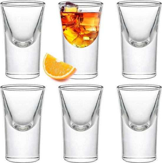 Likör/Vodka Shot glazen - Set van 6 stuks - Professional