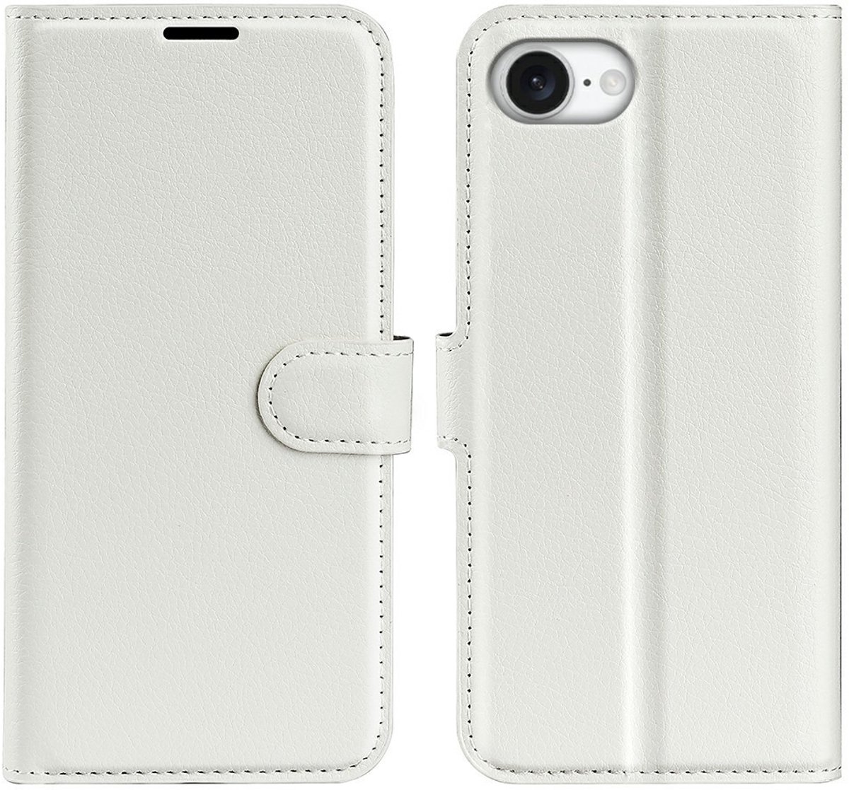 Coverup Hoesje - Geschikt voor iPhone 16e / 17e Hoesje - Coverup Book Case - Wit