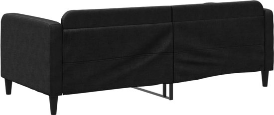 Canapé-lit The Living Store 90x200 cm tissu noir - Canapé-lit - Canapé-lit - Lit double - Lit de repos - Canapé-lit noir