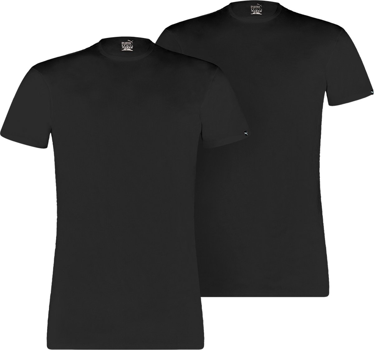 Puma 4-Pack Katoenen T-shirts Ronde Hals Heren – S 701235920 Zwart