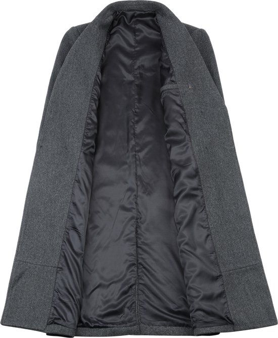 Allthemen Heren Winter Gewatteerde Jas Wollen Trench Overjas Mid Lengte Allthemen Heren Winter Gewatteerde Jas Wollen Trench Overjas Mid Lengte