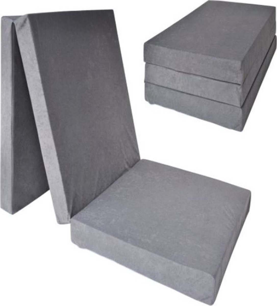 Viking Choice Opvouwbare Logeermatras Extra Dik Grijs - Camping Matras - Reismatras - 195x70x15 cm